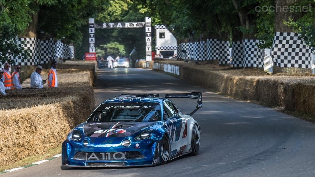 El Alpine A110 Pikes Peak estuvo presente en Goodwood, con su espectacular estética y preparación para la competición. 