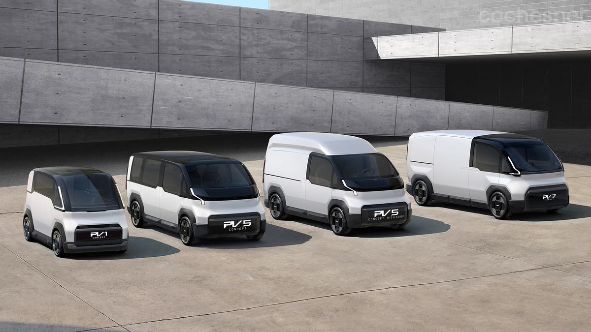 Kia presenta los Concept PV5, PV1 y PV7, sus futuras furgonetas EV