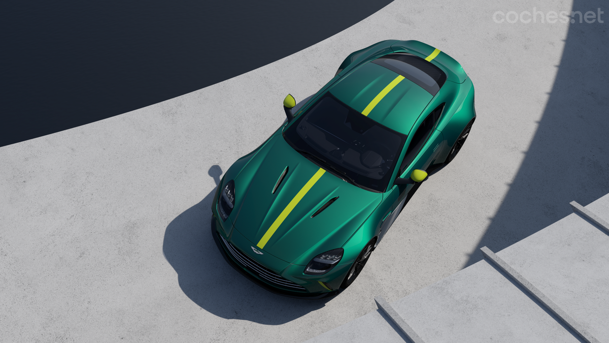 Pintura Podium Green y detalles en AMR Lime: el sello del Vantage AMV24.