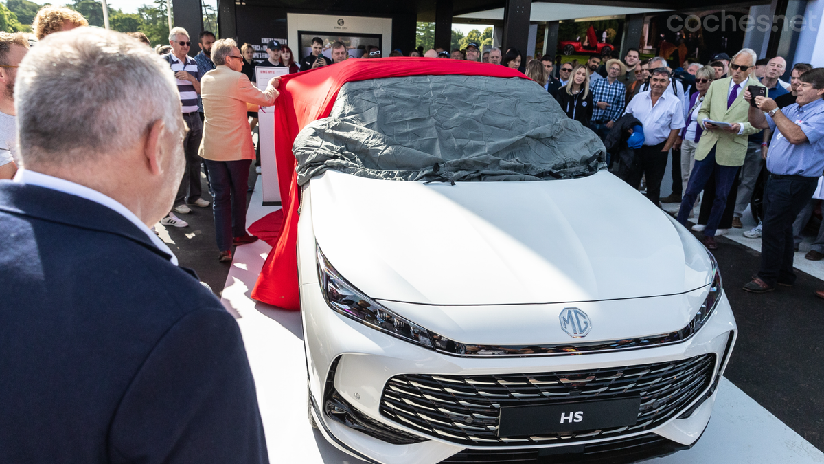 El nuevo MG HS fue desvelado al público que acudió al evento. 