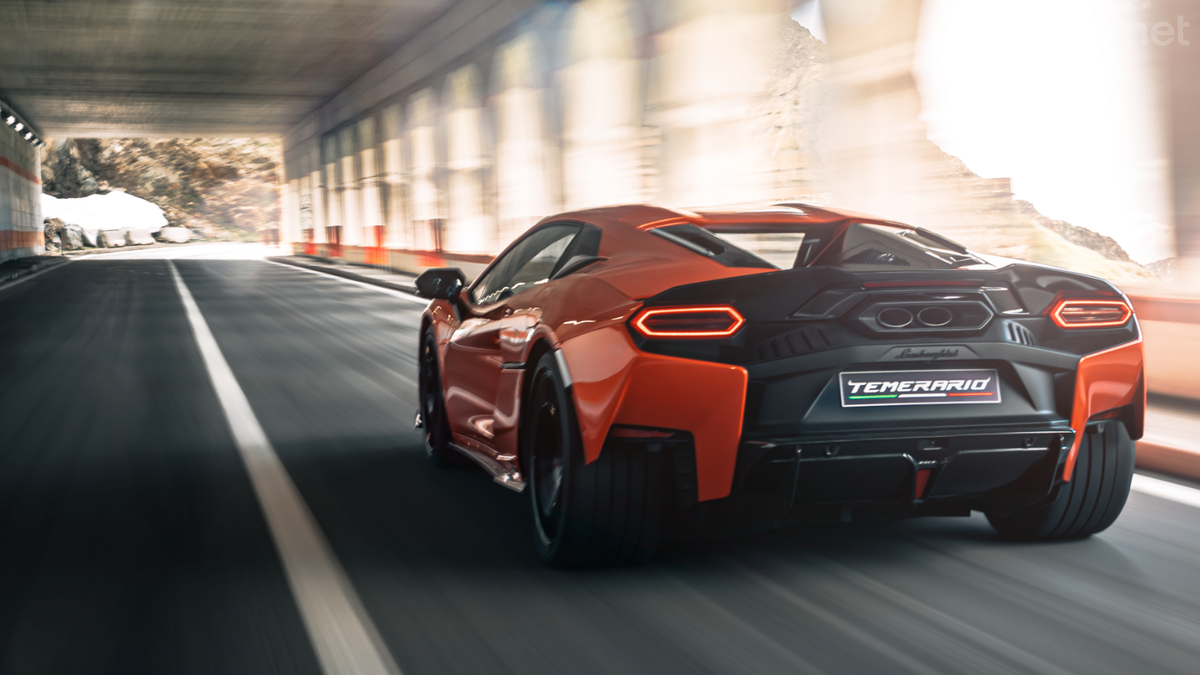 El Lamborghini Temerario tiene tres motores eléctricos, uno trasero y otros dos en el eje delantero en complemento del de gasolina de 800 CV.