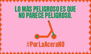 La DGT recuerda que las aceras son exclusivas para peatones con la campaña #PorLaAceraNO."