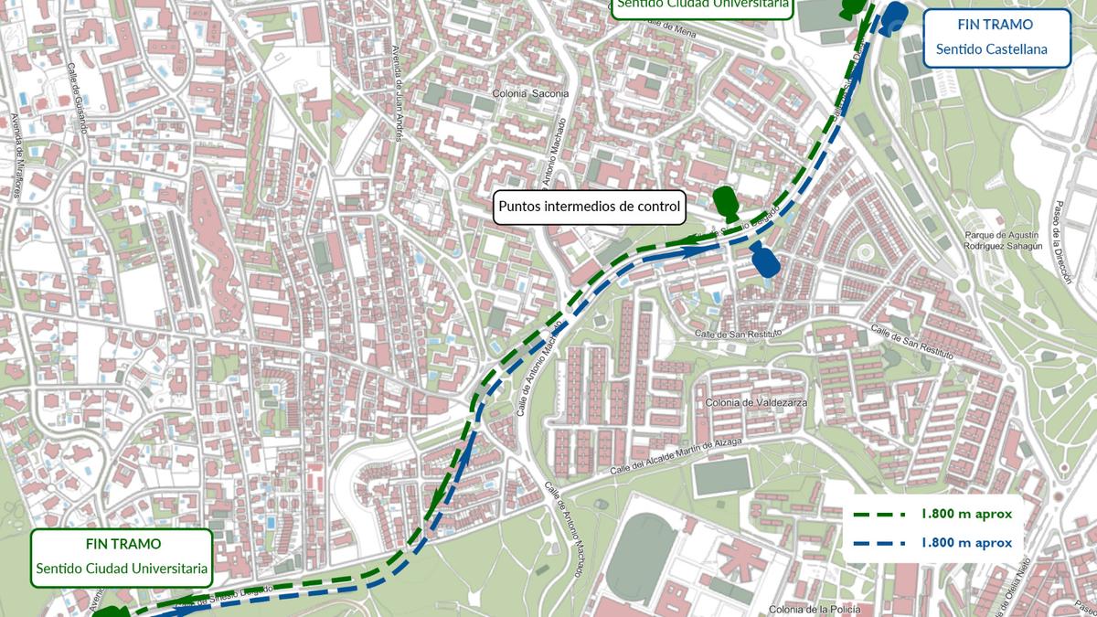 Empiezan las multas en el radar de tramo más largo de Madrid