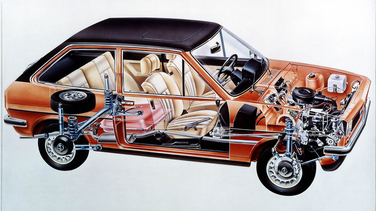 El Ford Fiesta fue el primer Ford de tracción delantera en el que se instaló el motor en posición transversal.