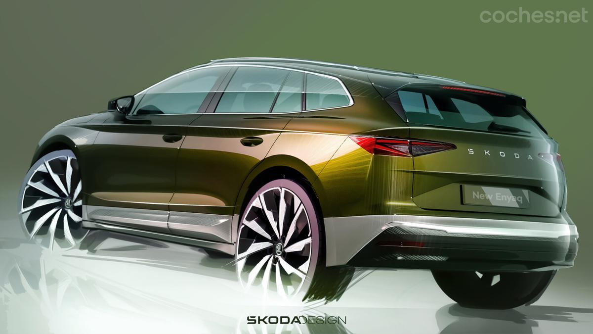 Skoda Enyaq 2025: Primeros bocetos